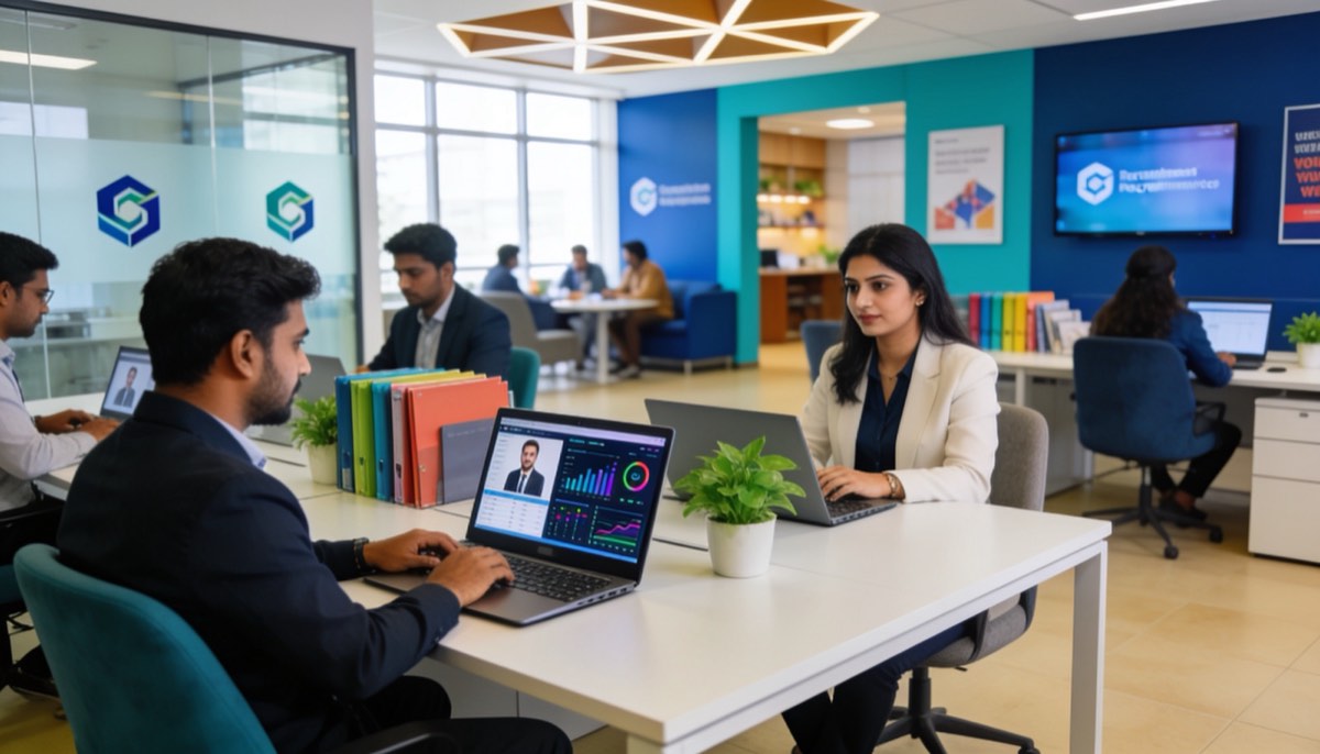 Earnjobz lead generation team working on recruitment campaigns